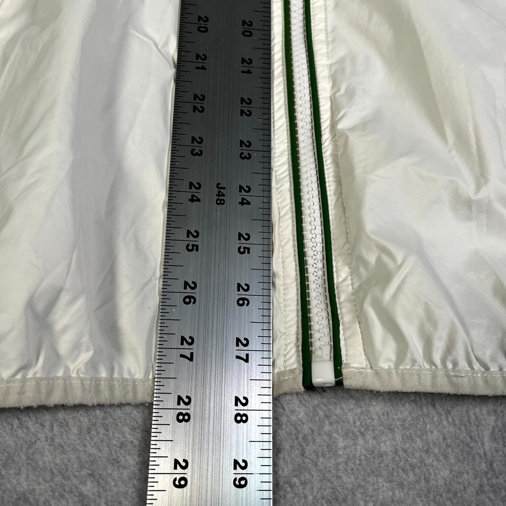 GUESS Windbreaker Jacket Womens XL Green White Colorblock Hooded Waterproof - Picture 2 of 6